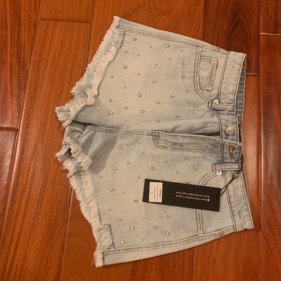 White Fox How Fabulous Denim Shorts